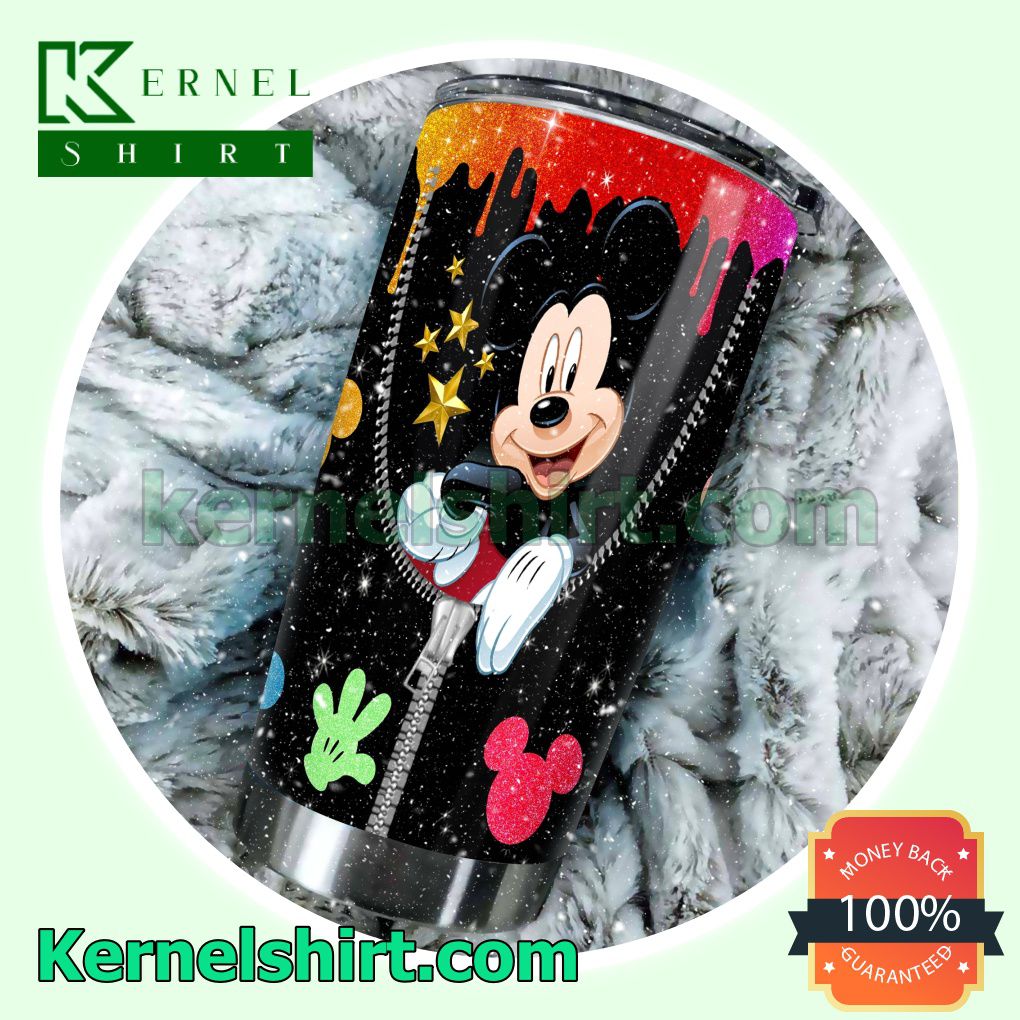 Mickey Mouse Zipper Pattern Tumbler Cup