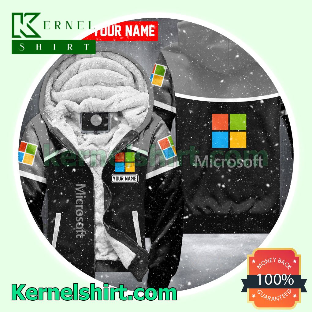 Microsoft Brand Fleece Hoodie Jacket