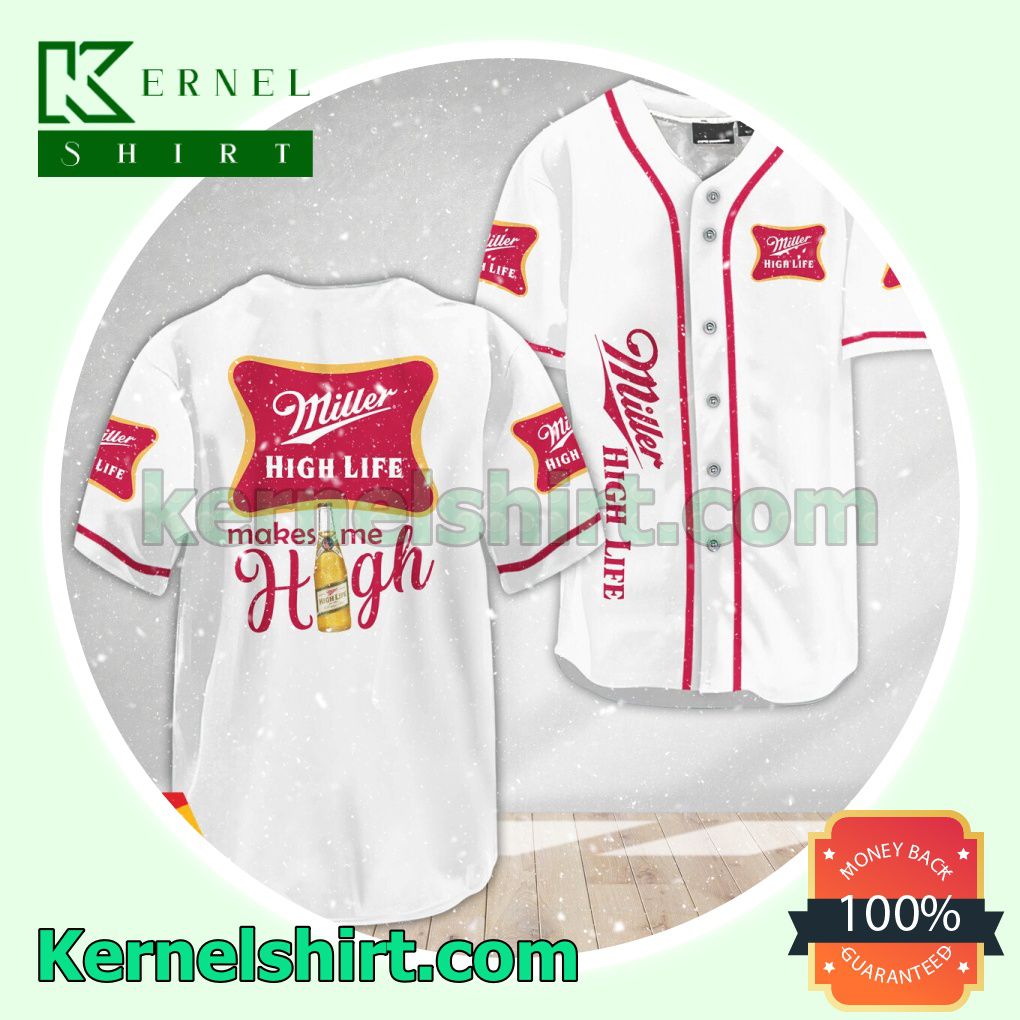 Miller High Life Make Me High Custom Baseball Jersey