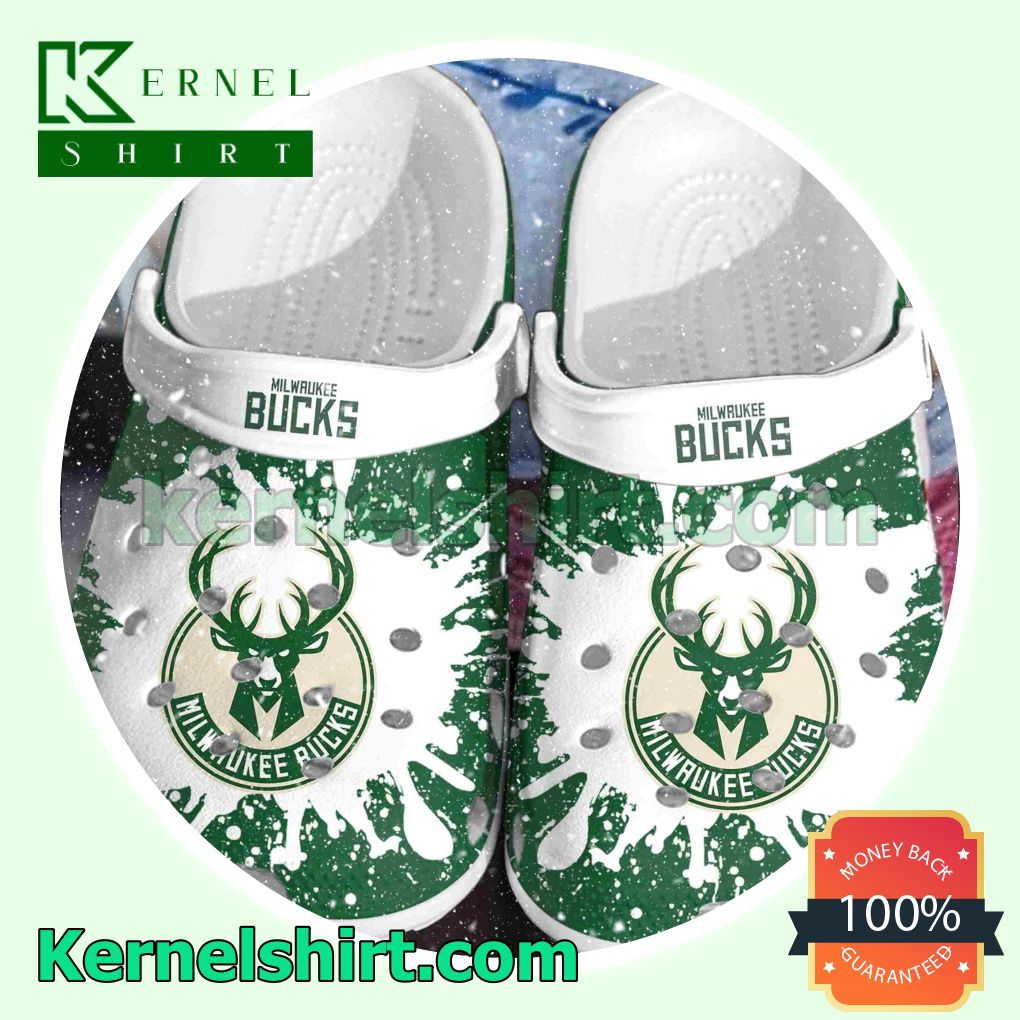 Milwaukee Bucks Logo Color Splash Clogs Shoes Slippers Sandals