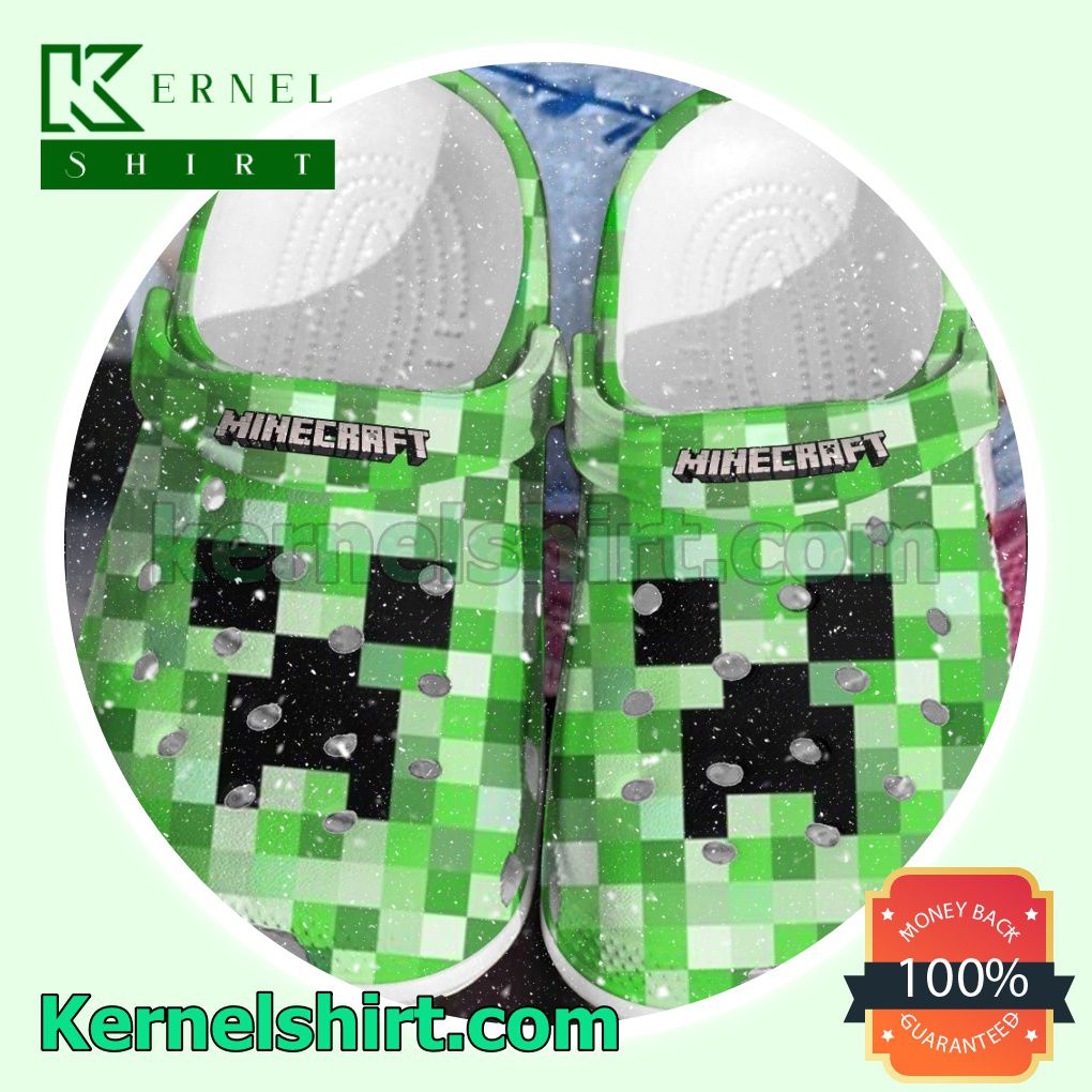 Minecraft Creeper Face Clogs Shoes Slippers Sandals