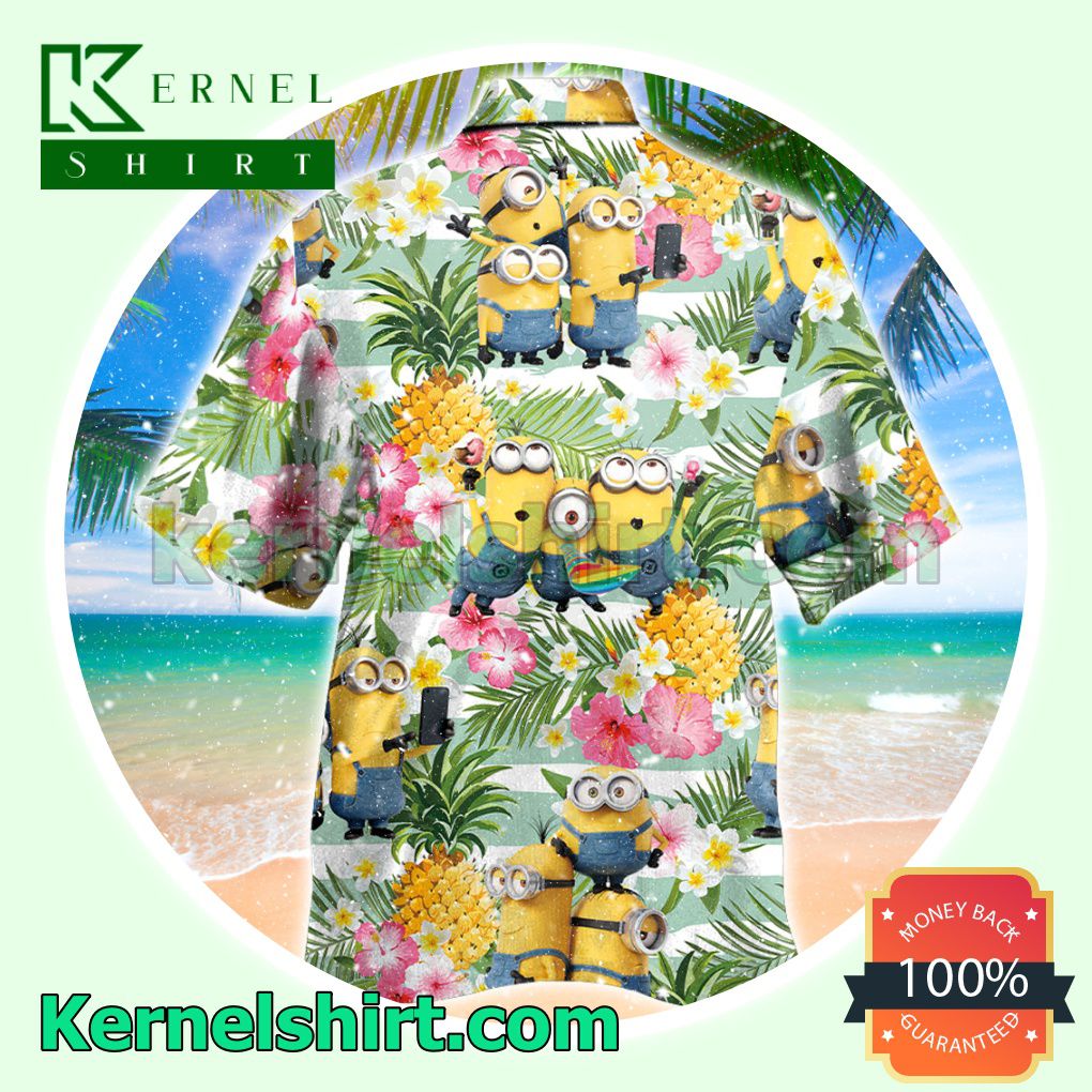 Minions Tropical Summer Short Sleeve Shirt a