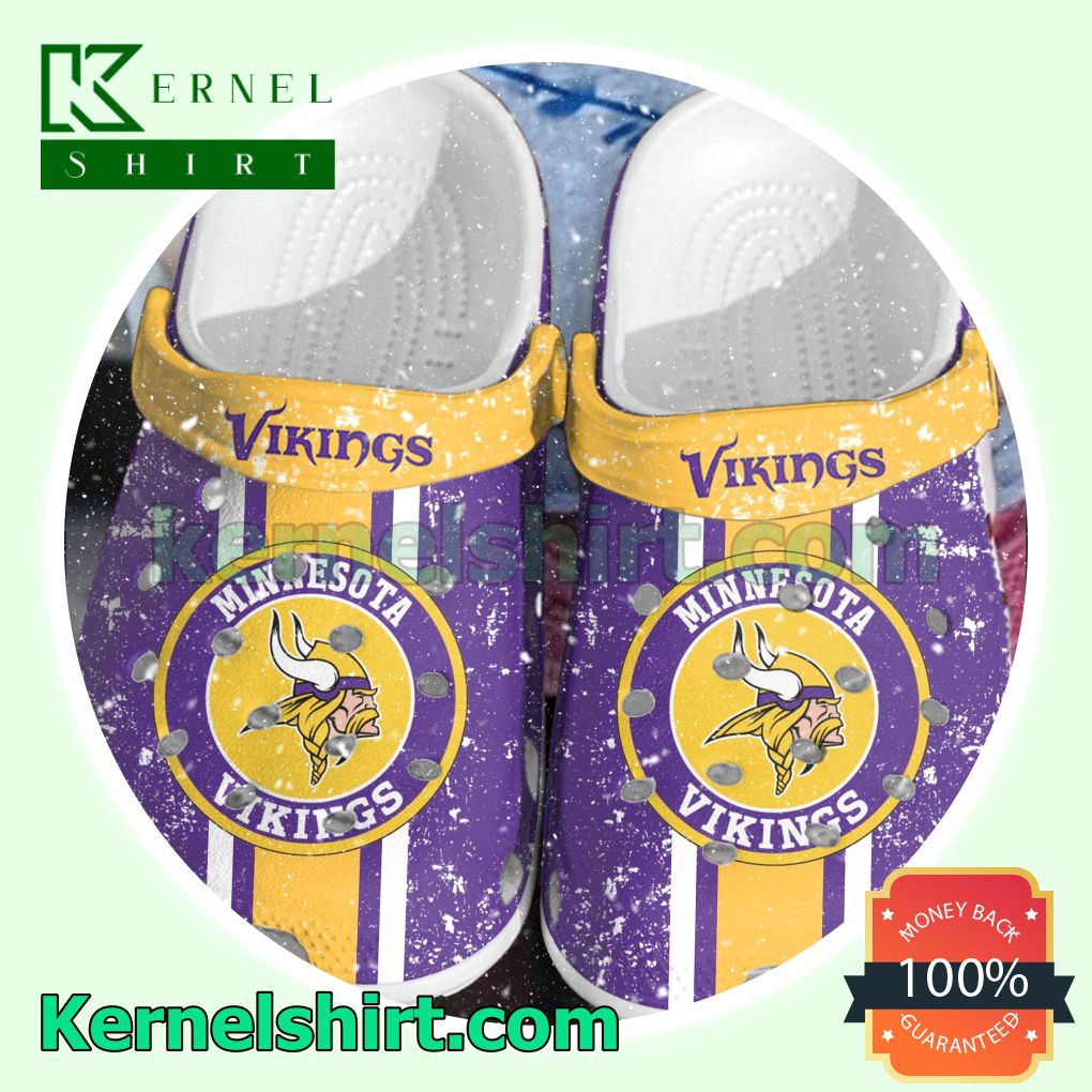 Minnesota Vikings Logo Football Team Clogs Shoes Slippers Sandals