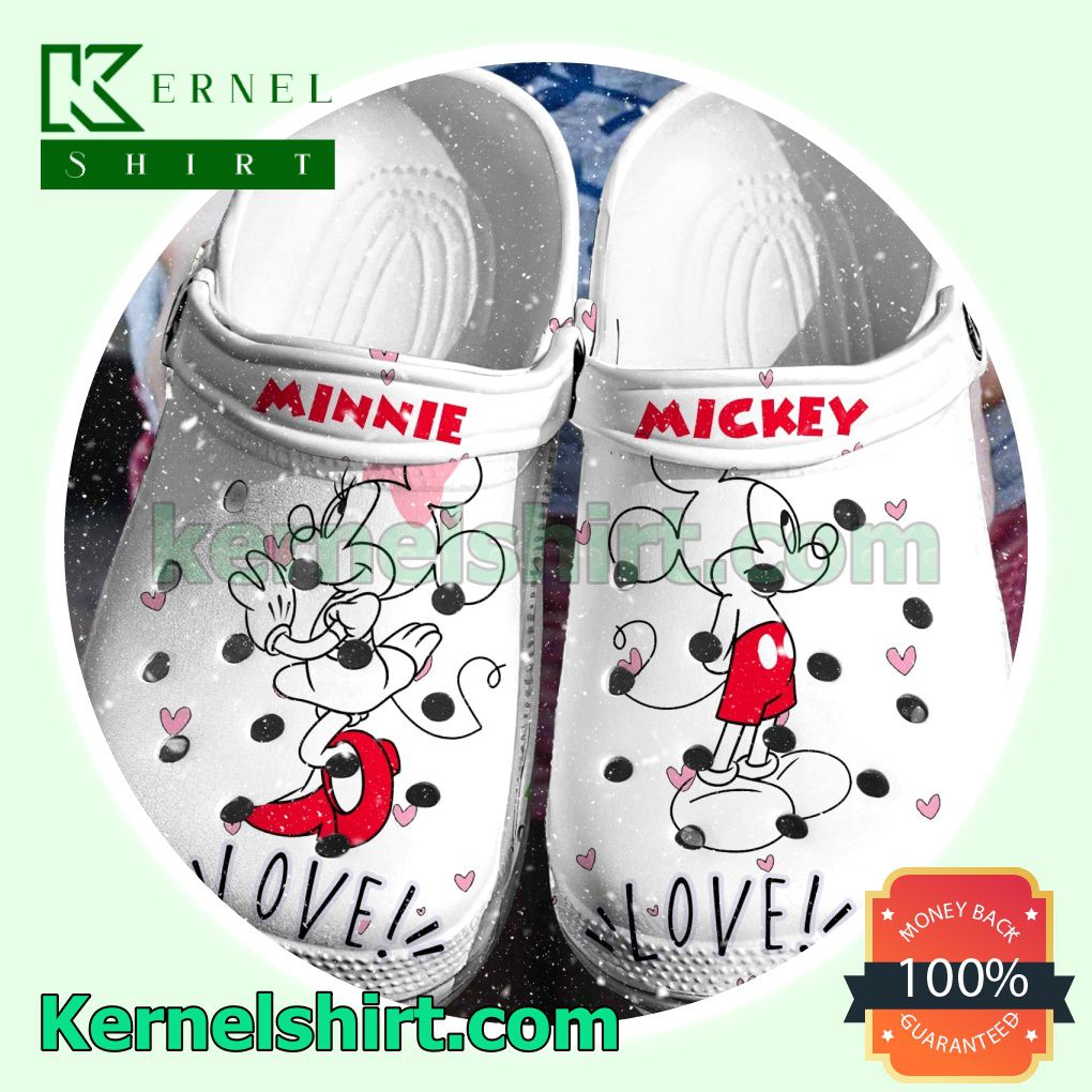 Minnie Love Mickey Clogs Shoes Slippers Sandals