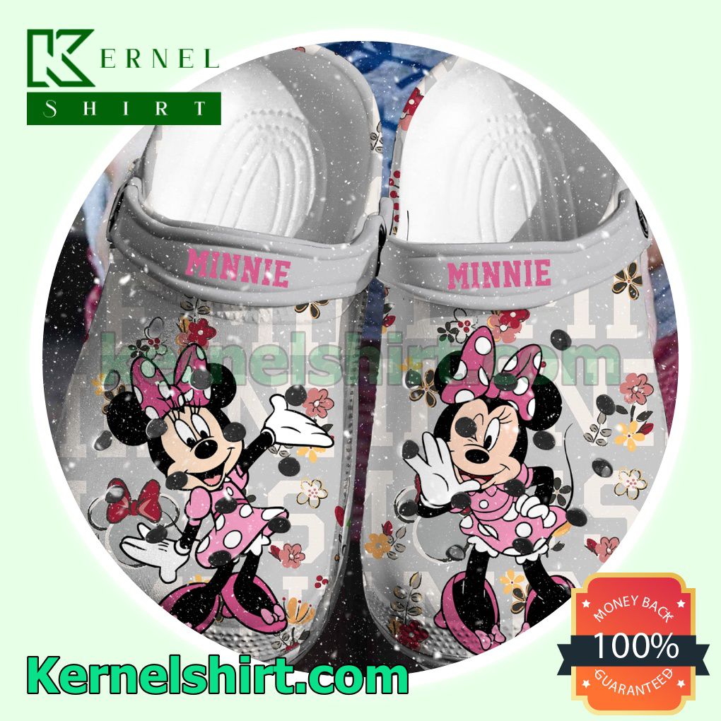 Minnie Mouse And Flowers Clogs Shoes Slippers Sandals