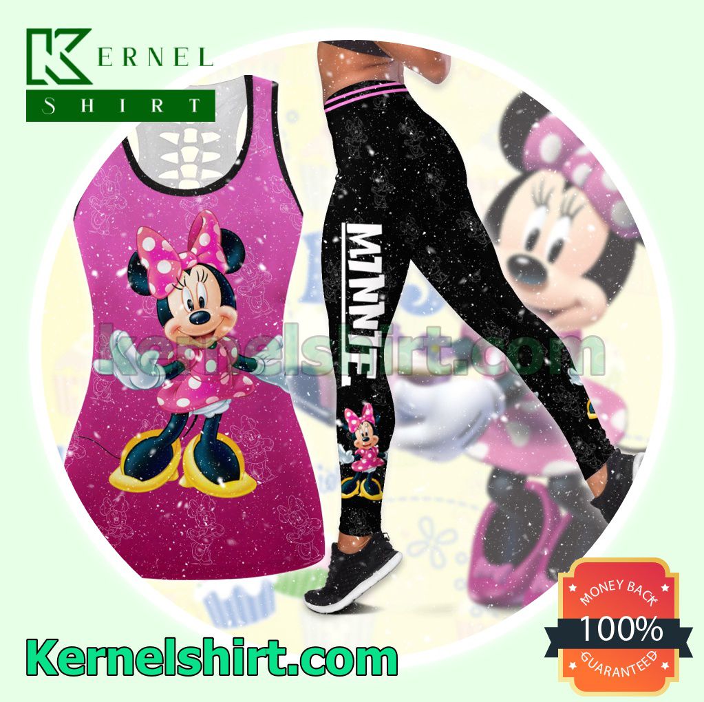 Minnie Mouse Cute Hooded Sweatshirt Women Legging