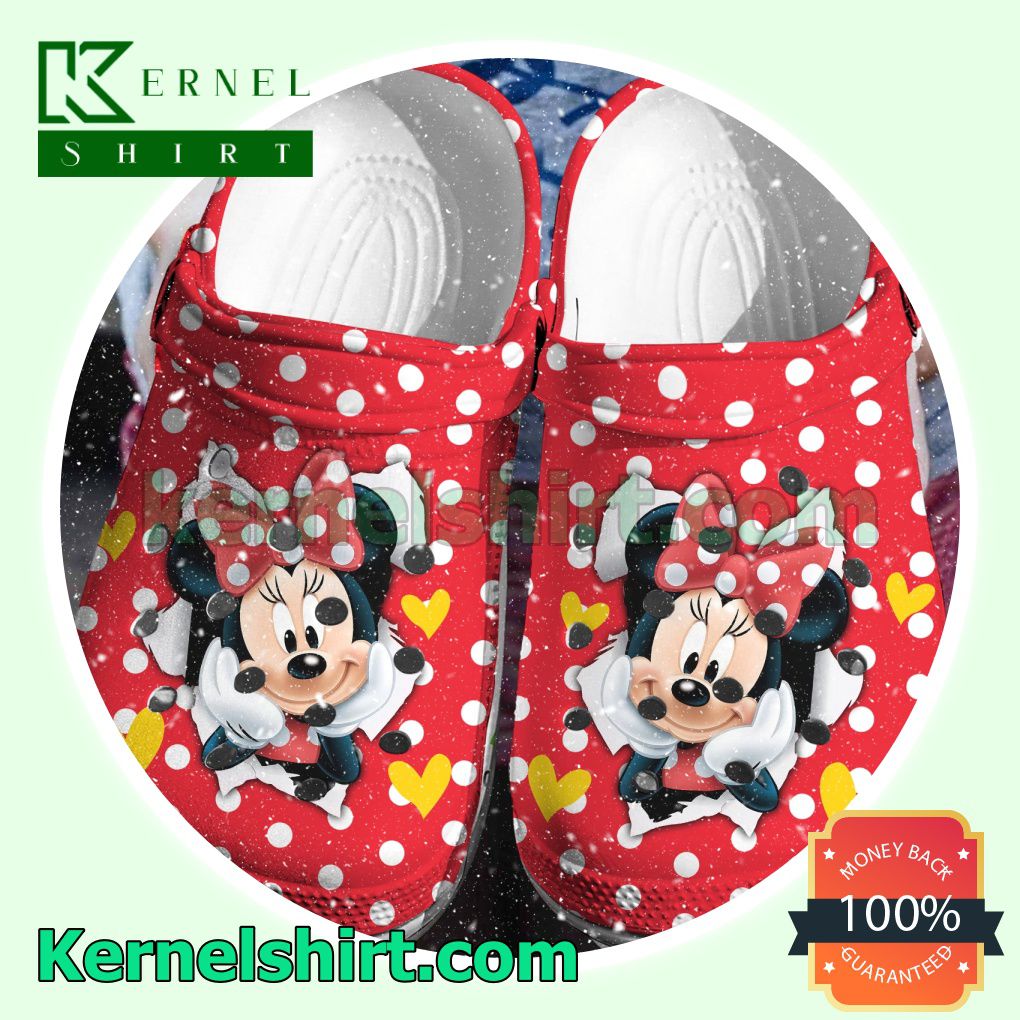 Minnie Mouse Red Polka Dots Clogs Shoes Slippers Sandals