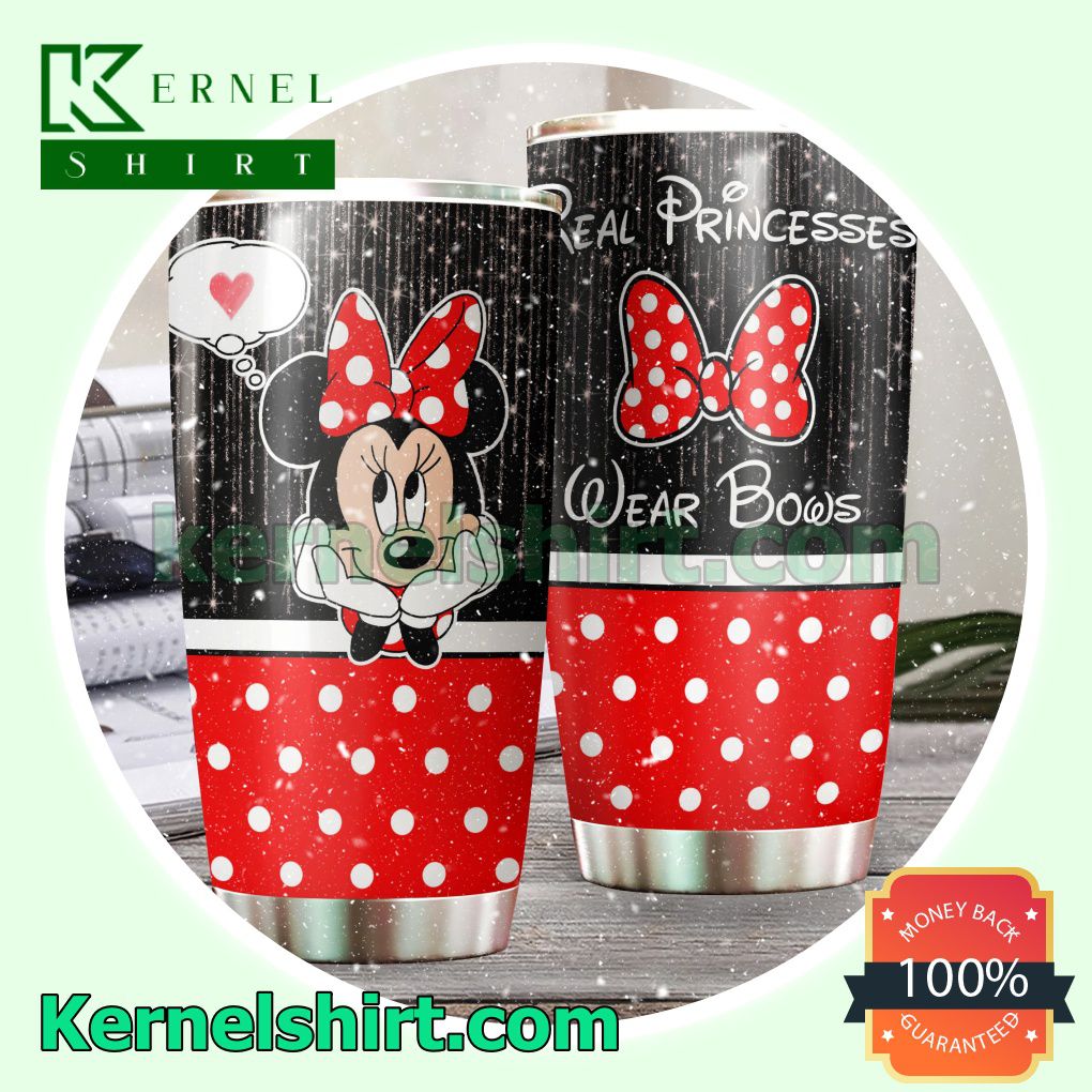 Minnie Real Princesses Wear Bows Tumbler Cup