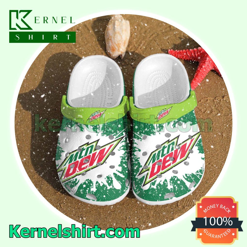 Mountain Dew Logo Color Splash Clogs Shoes Slippers Sandals