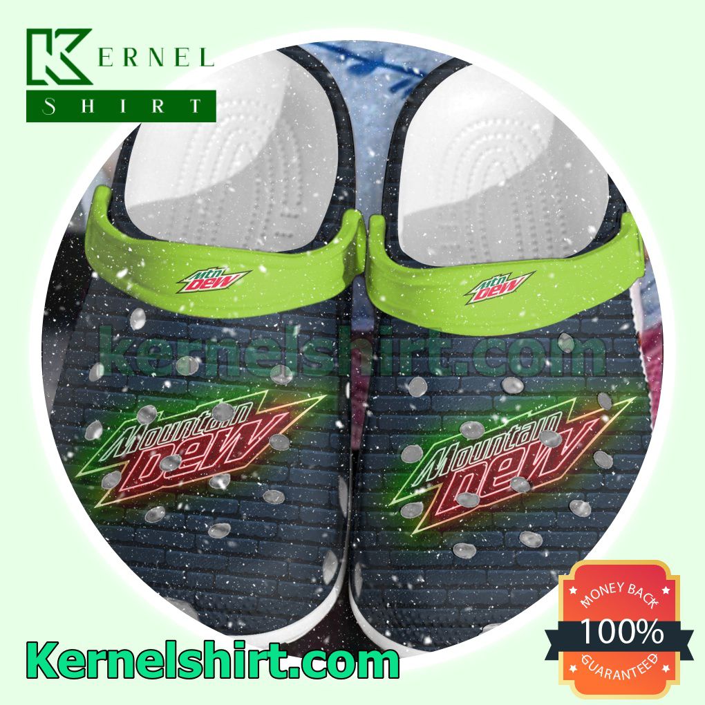 Mountain Dew Wall Background Clogs Shoes Slippers Sandals