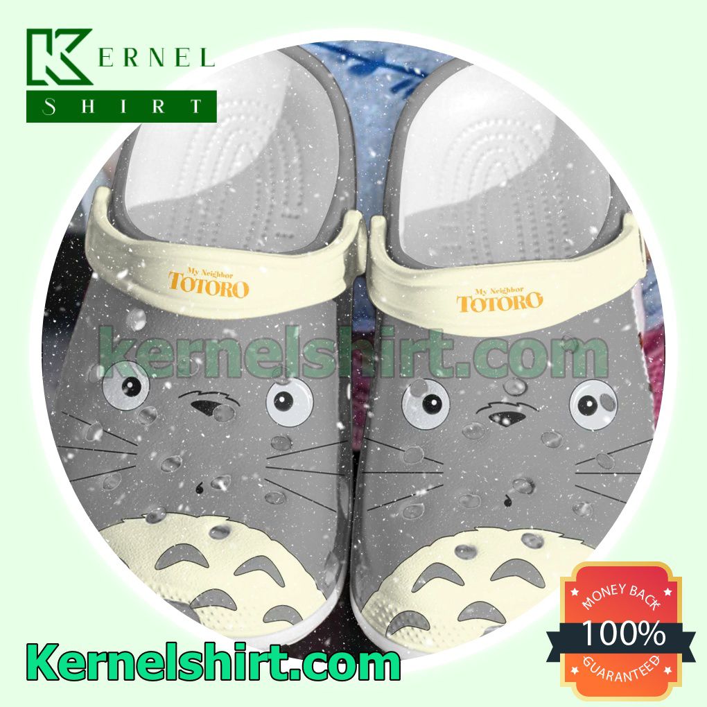 My Neighbor Totoro Anime Totoro Face Full Print Clogs Shoes Slippers Sandals
