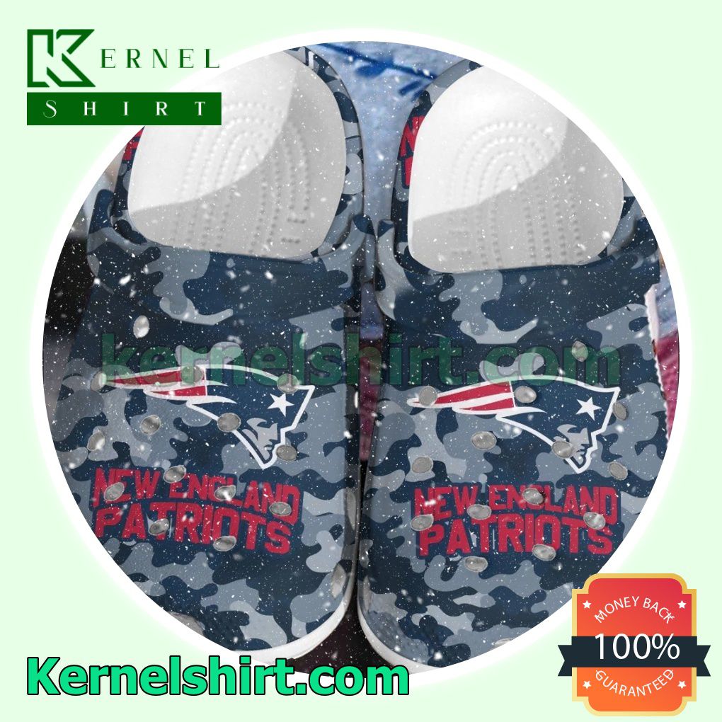 New England Patriots Camouflage Clogs Shoes Slippers Sandals