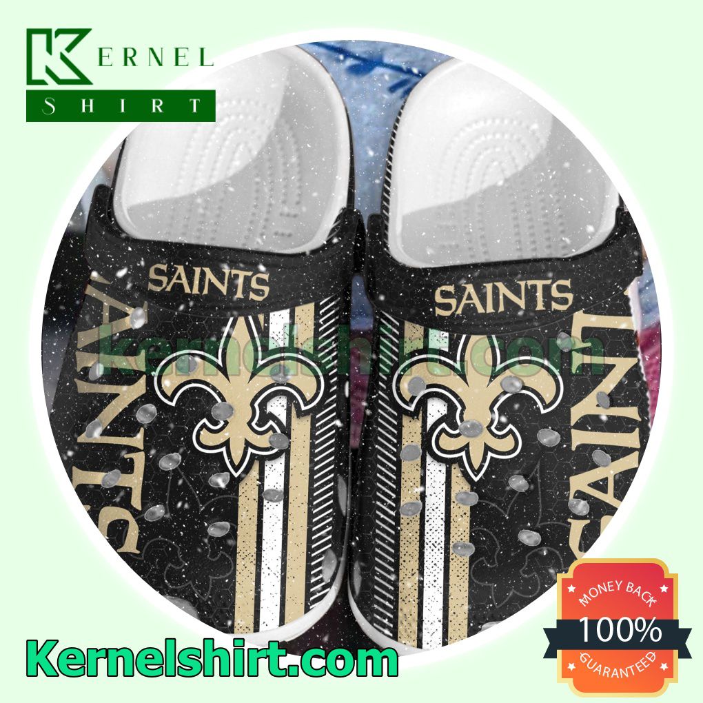 New Orleans Saints Hive Pattern Clogs Shoes Slippers Sandals
