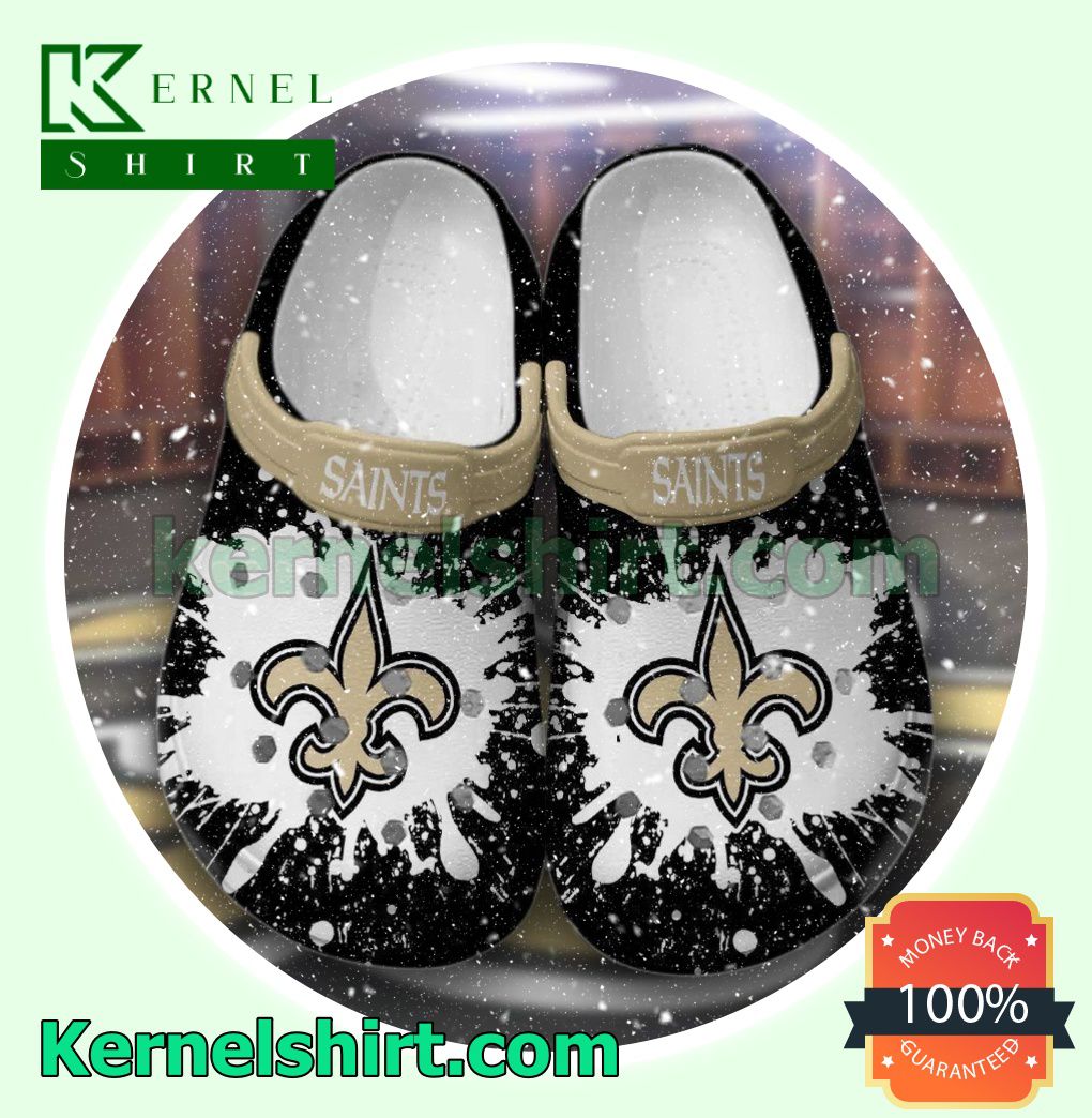 New Orleans Saints Logo Color Splash Clogs Shoes Slippers Sandals