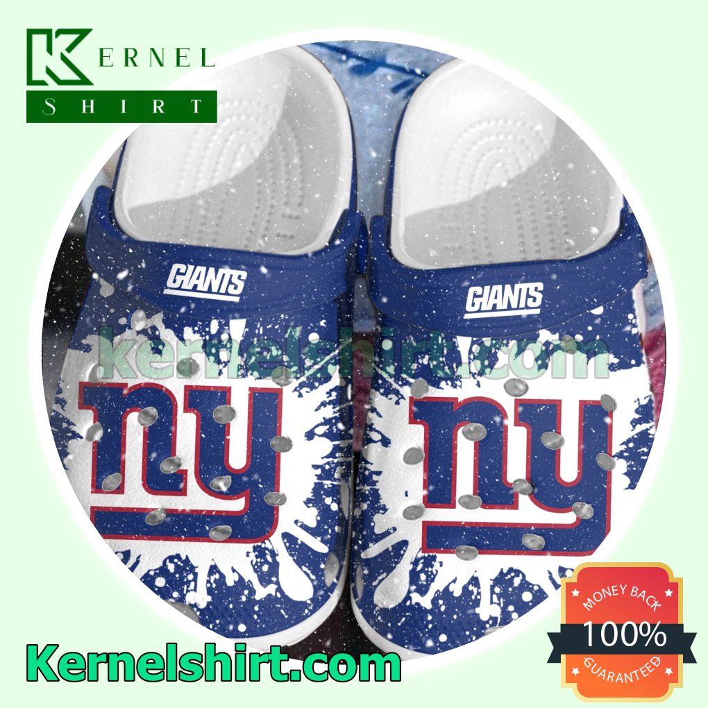 New York Giants Logo Color Splash Clogs Shoes Slippers Sandals