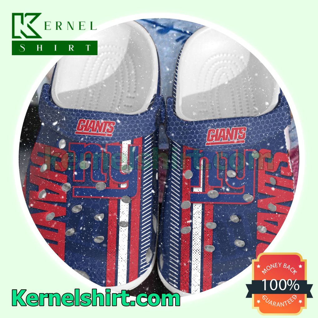 New York Giants Metal Pattern Clogs Shoes Slippers Sandals