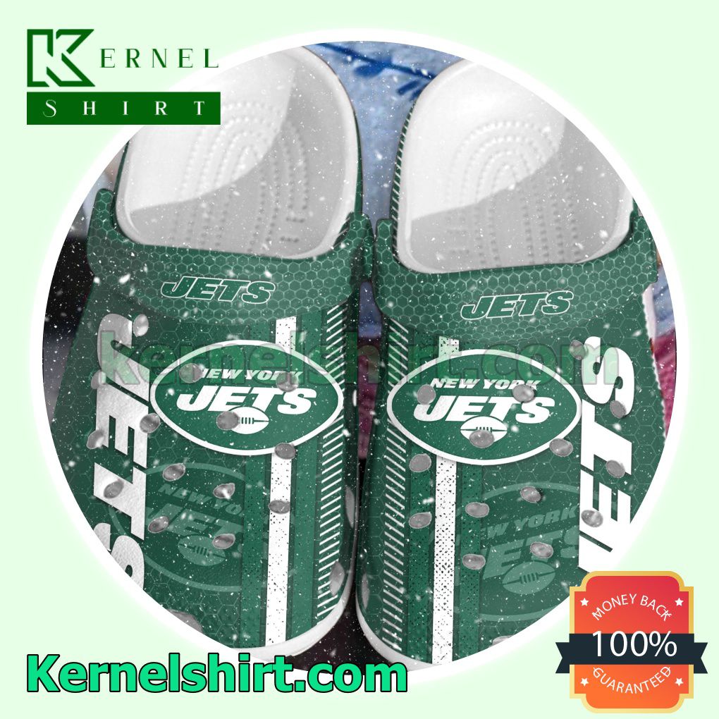 New York Jets Hive Pattern Clogs Shoes Slippers Sandals