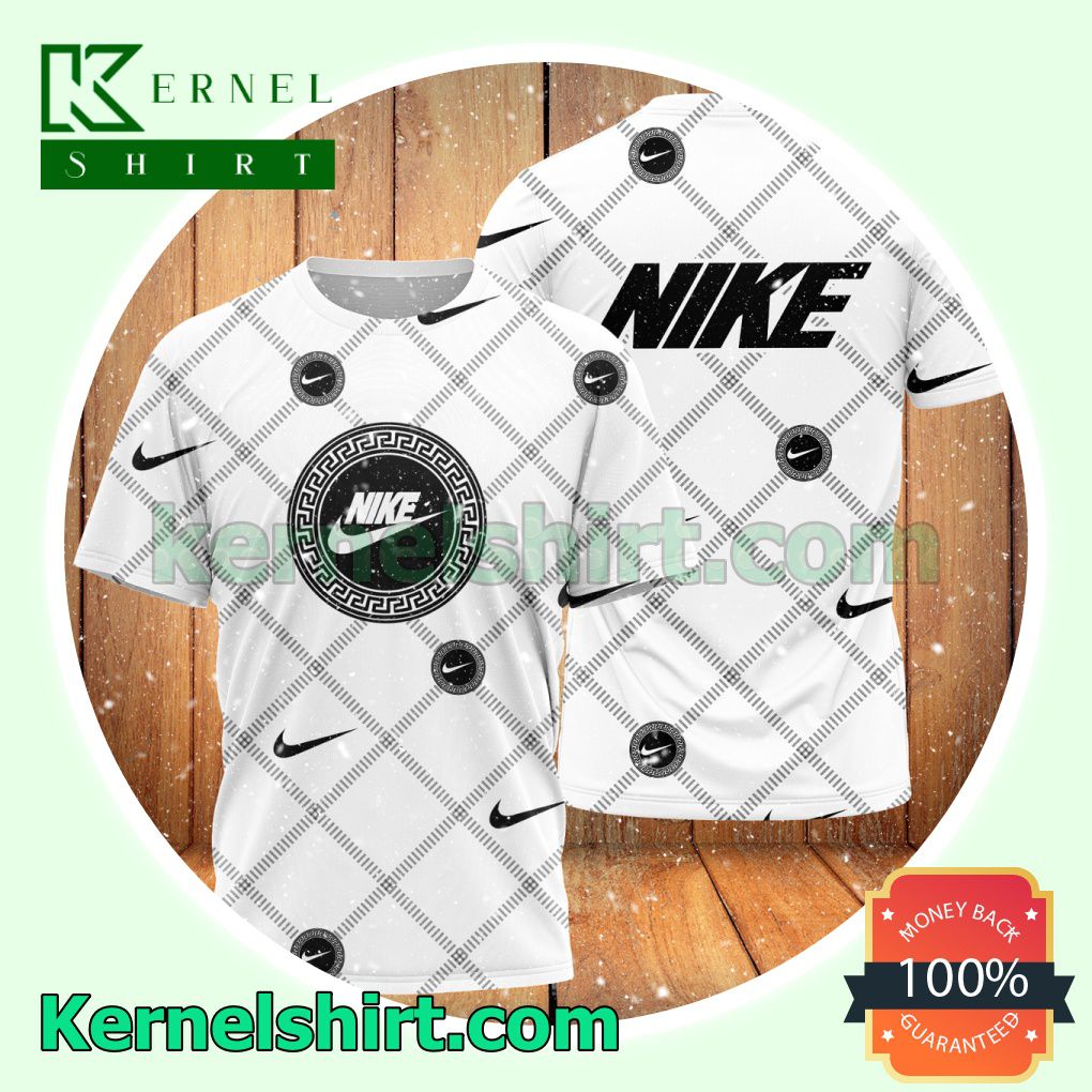 Nike Greek Key Logo Diagonal Square Logo 3D T-Shirt