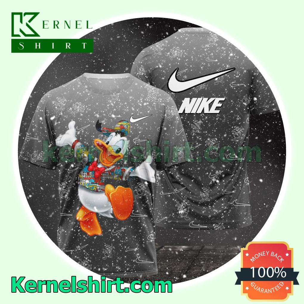 Nike With Donald Grey Twinkle Logo 3D T-Shirt