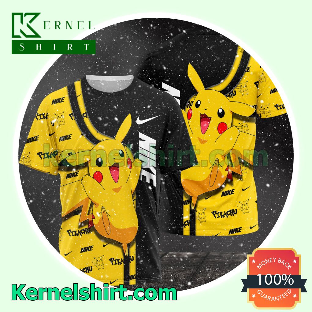 Nike With Pikachu Logo 3D T-Shirt