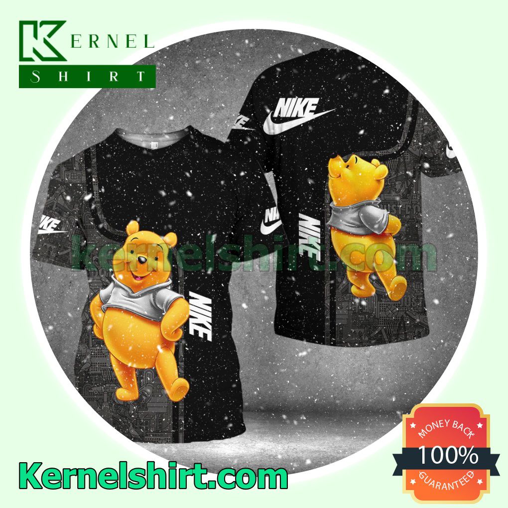 Nike With Winnie The Pooh Logo 3D T-Shirt