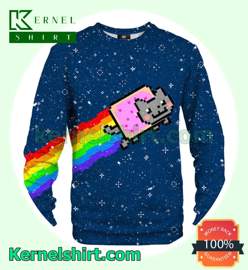 Nyan Cat Crewneck Fleece Sweatshirt