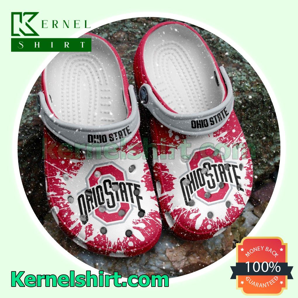 Ohio State Buckeyes Logo Color Splash Clogs Shoes Slippers Sandals