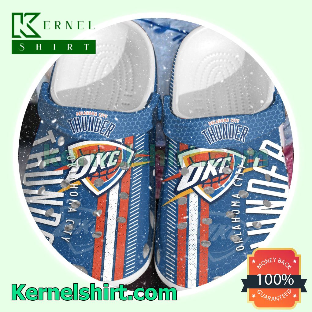 Oklahoma City Thunder Hive Pattern Clogs Shoes Slippers Sandals