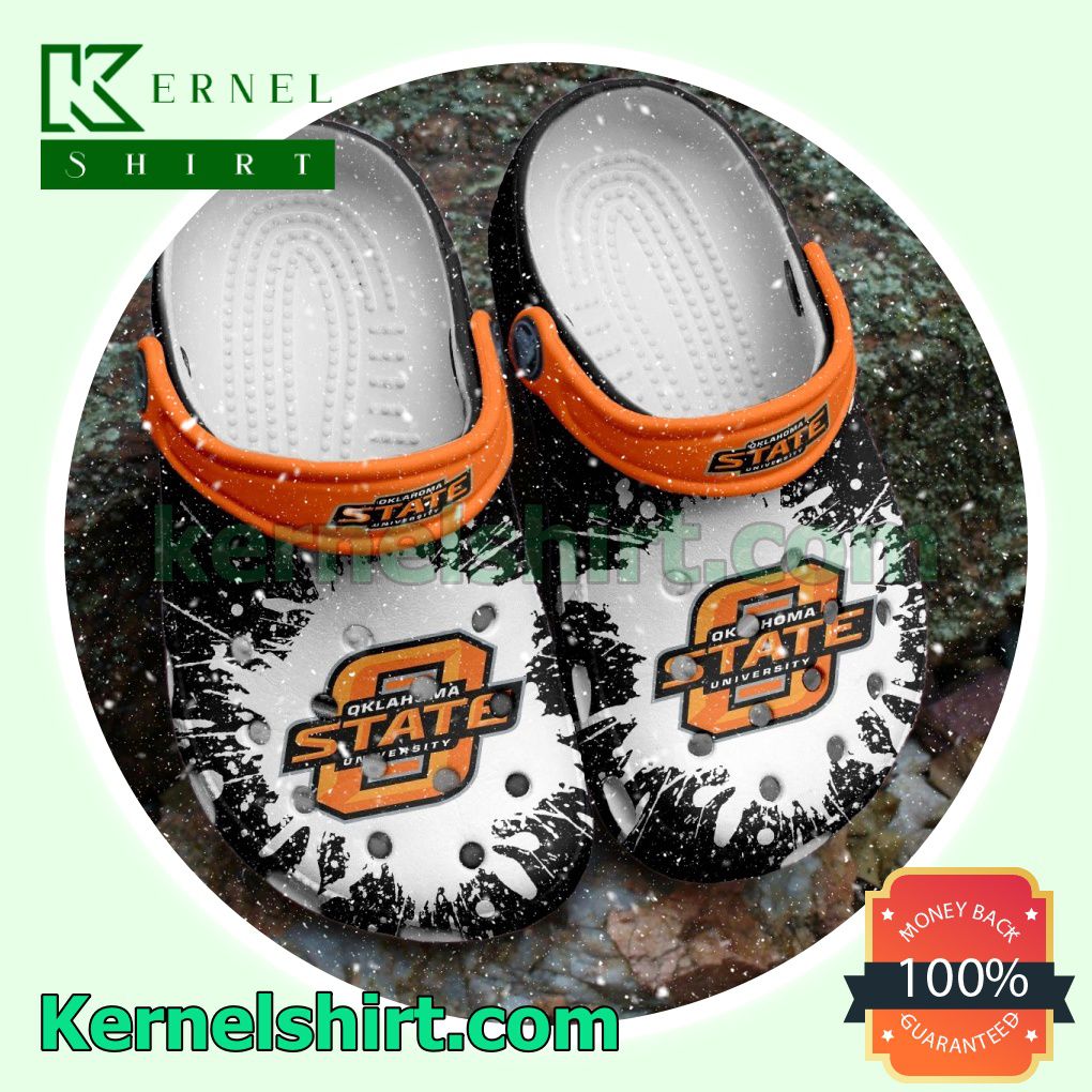 Oklahoma State University Logo Color Splash Clogs Shoes Slippers Sandals