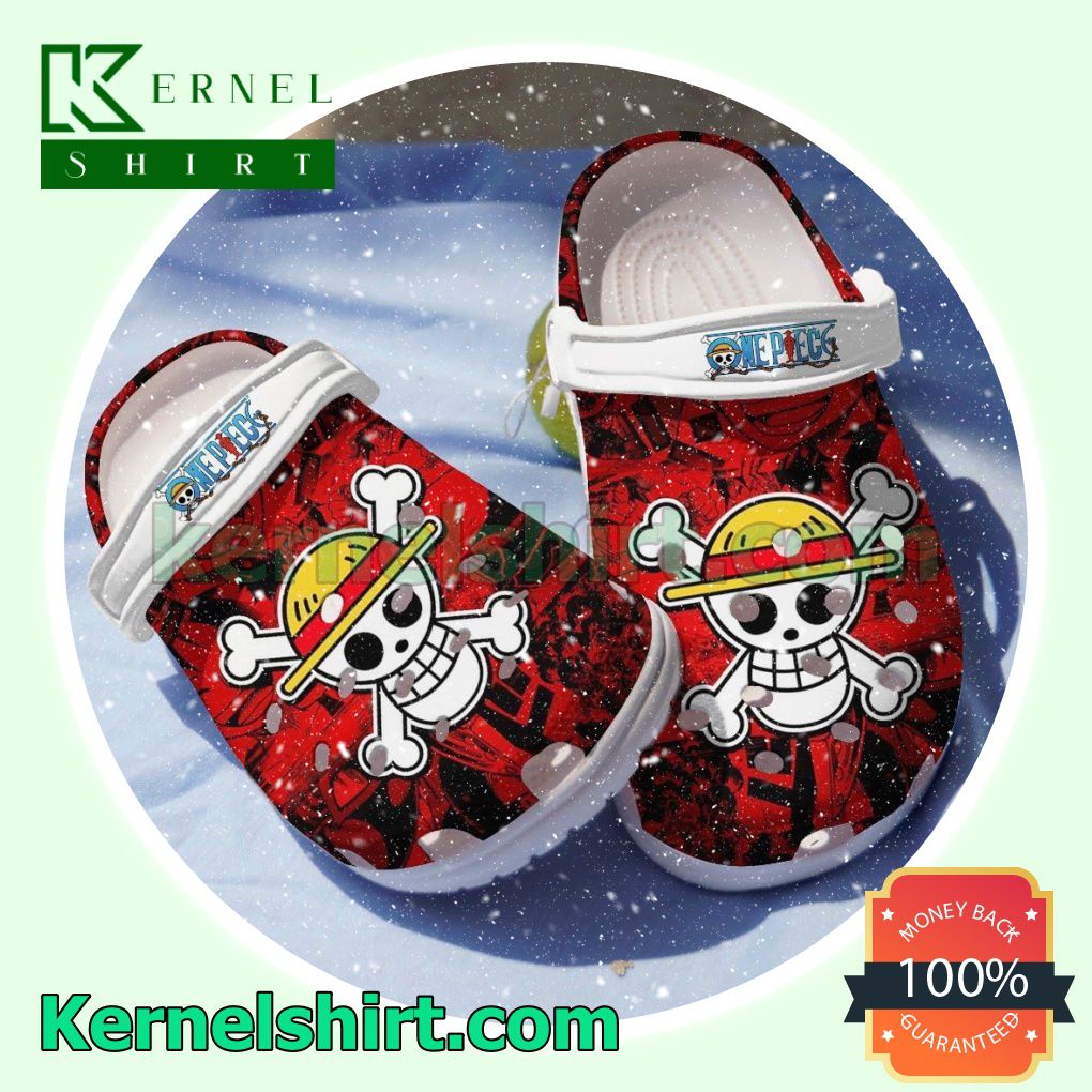 One Piece Anime Red Clogs Shoes Slippers Sandals