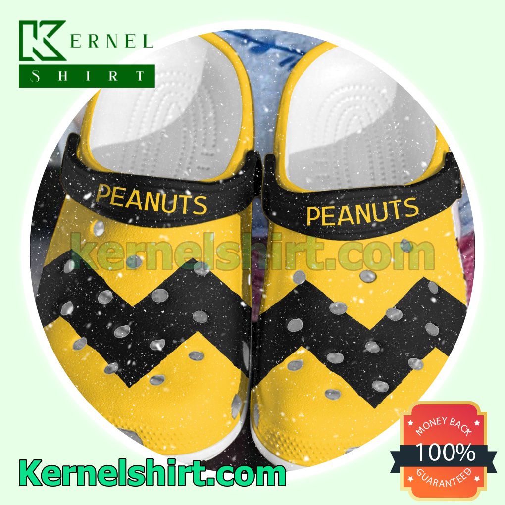 Peanuts Yellow And Black Clogs Shoes Slippers Sandals