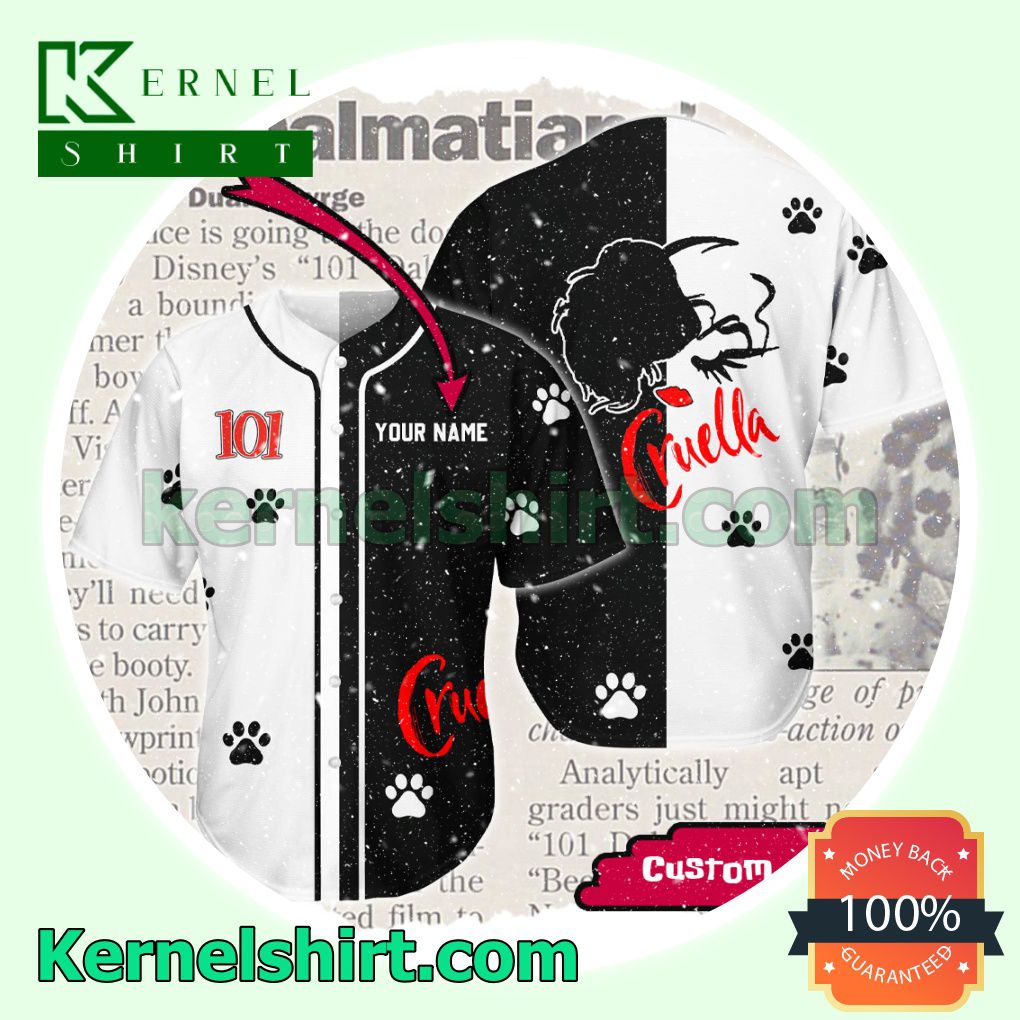 Personalized 101 Dalmatians Cruella Button Down Shirts