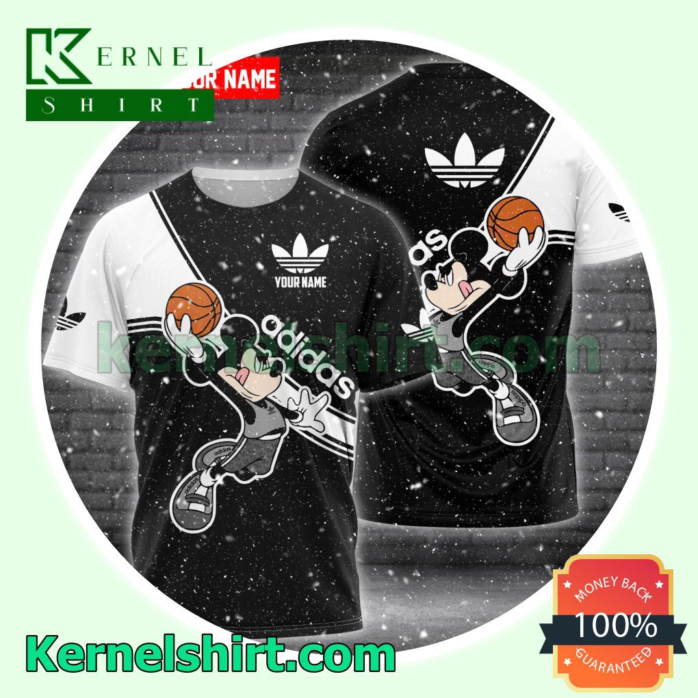 Personalized Adidas Mickey Mouse Playing Soccer Logo 3D T-Shirt