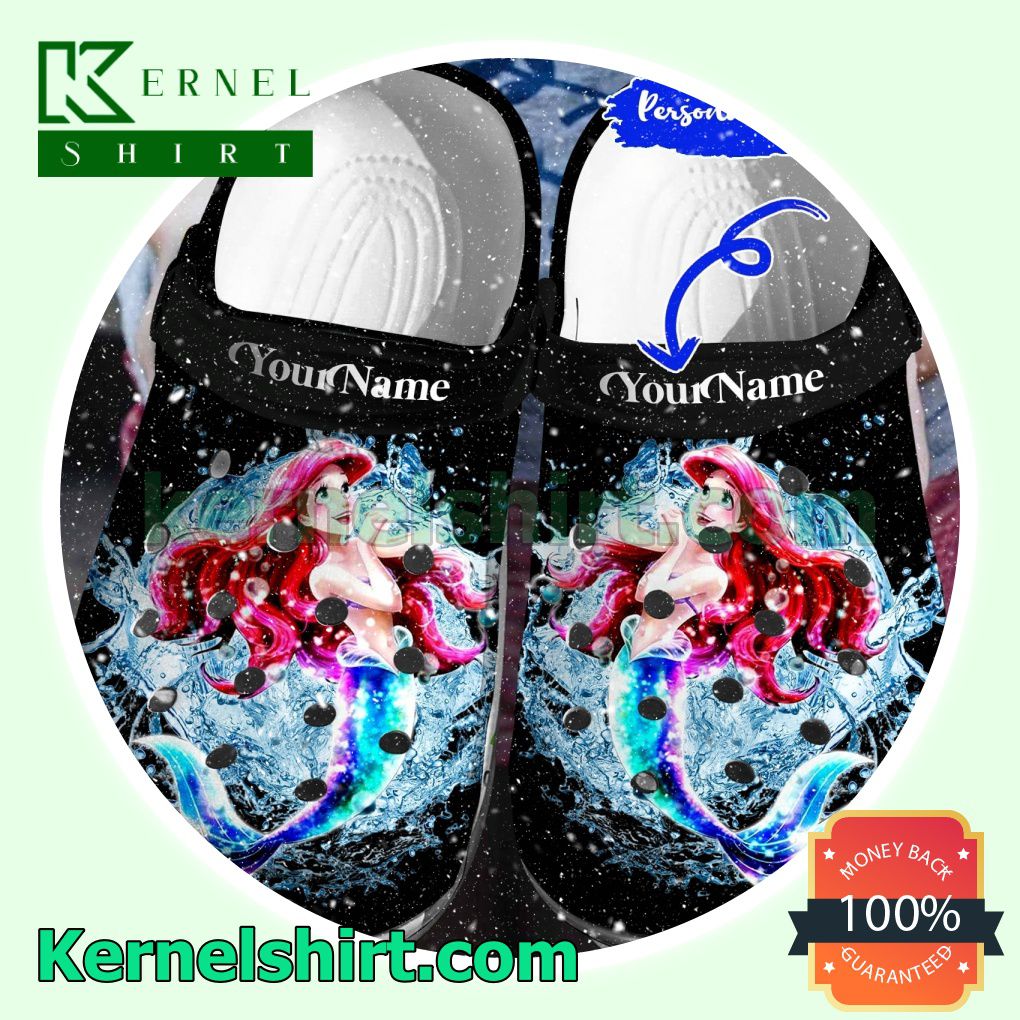 Personalized Ariel The Little Mermaid Clogs Shoes Slippers Sandals