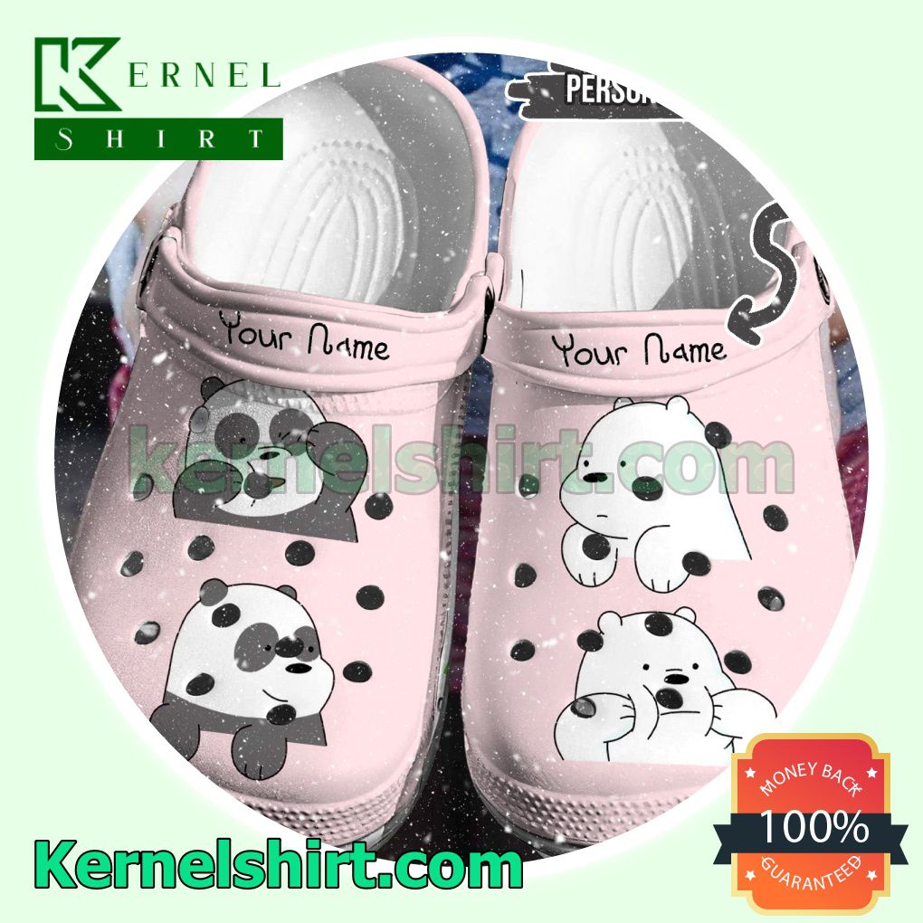 Personalized Bears Pink Clogs Shoes Slippers Sandals