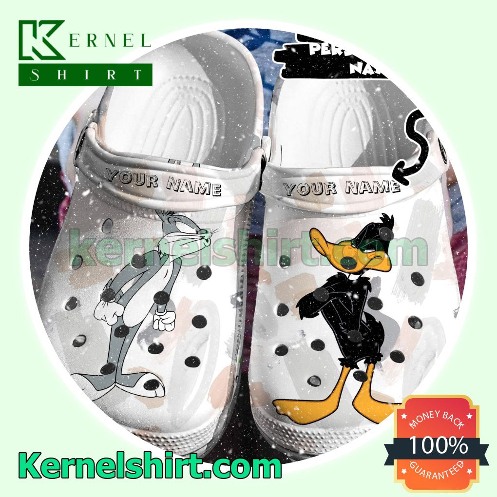Personalized Bugs Bunny And Daffy Duck Looney Tunes Clogs Shoes Slippers Sandals