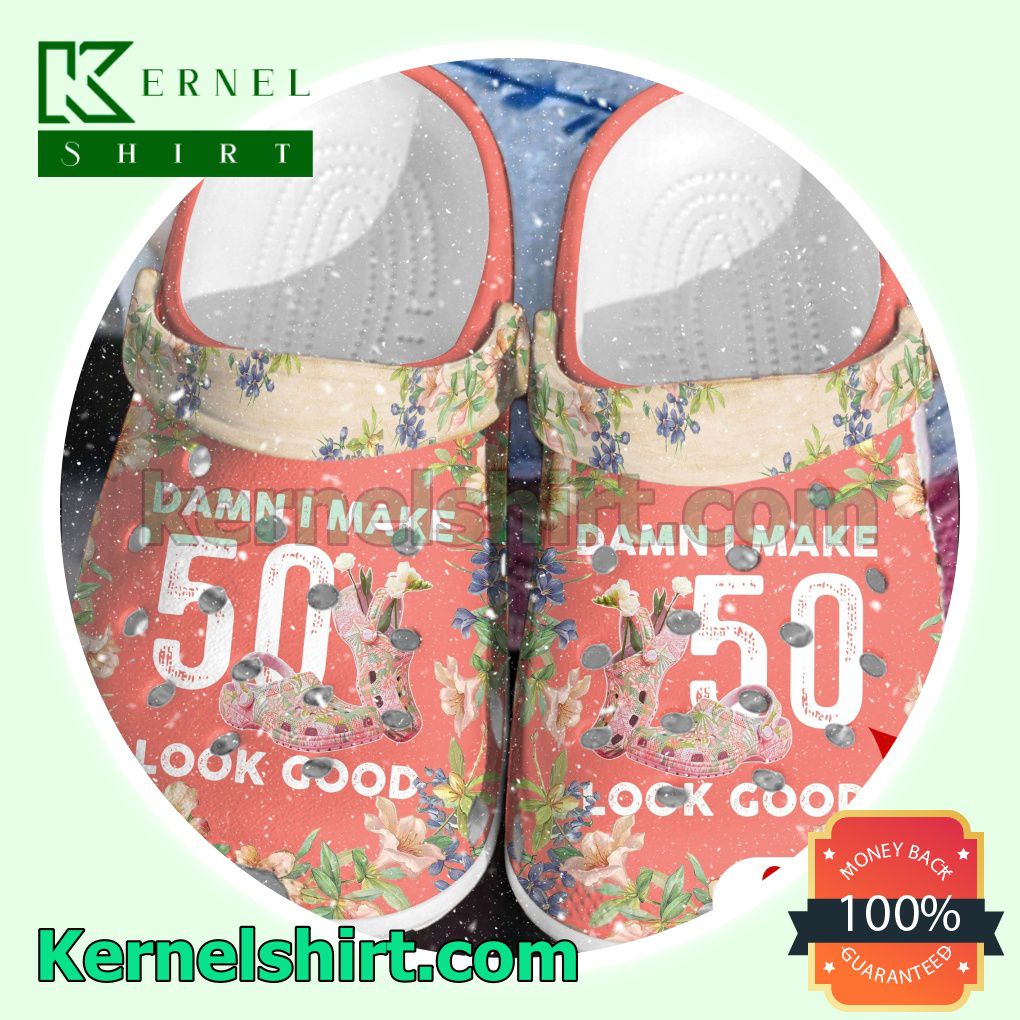 Personalized Damni Make Look Good Flower Clogs Shoes Slippers Sandals