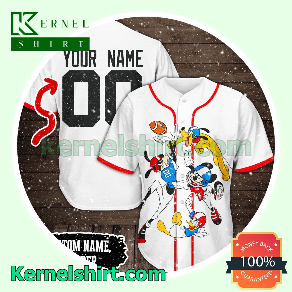 Personalized Disney Friends Playing Football Button Down Shirts