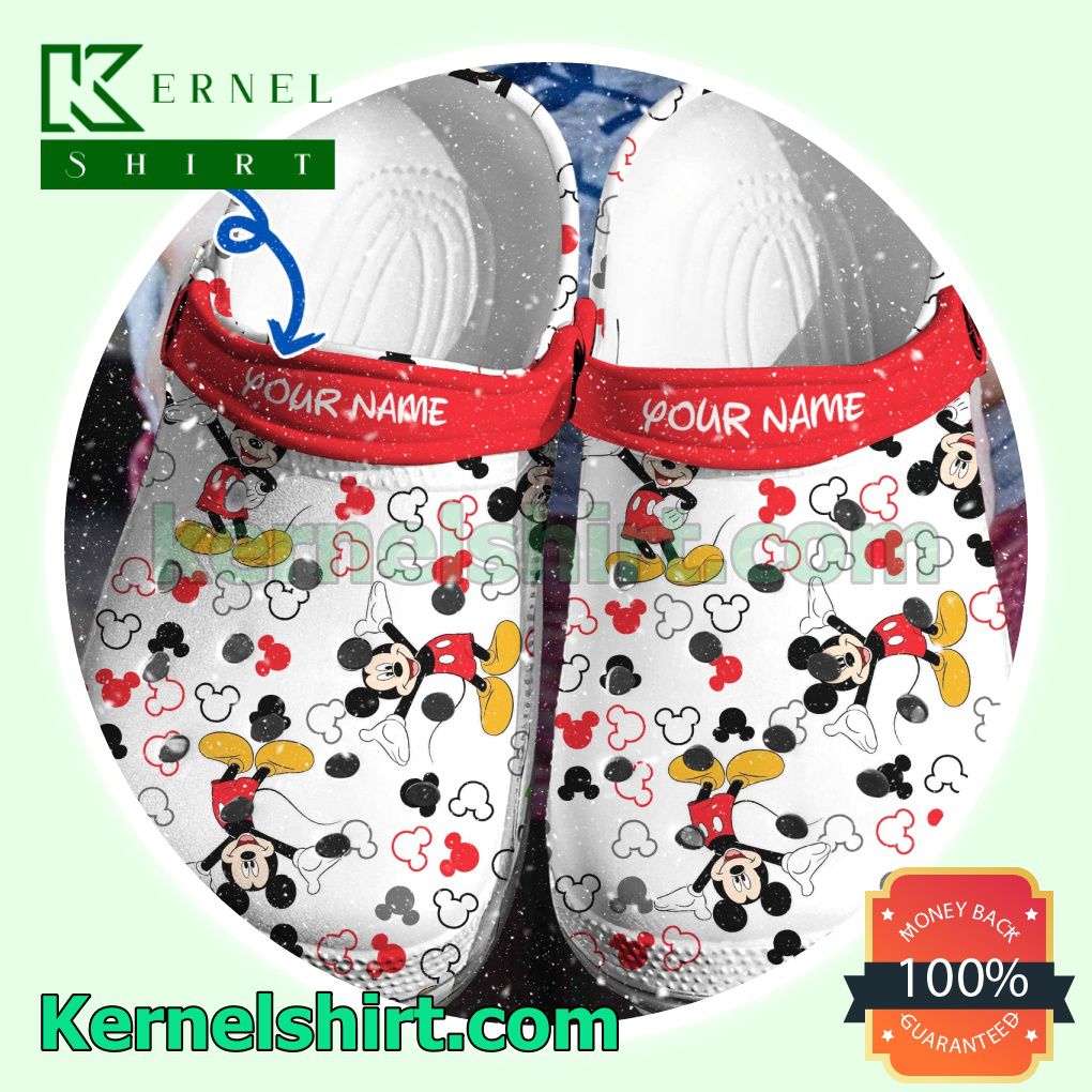 Personalized Disney Mickey Mouse Clogs Shoes Slippers Sandals