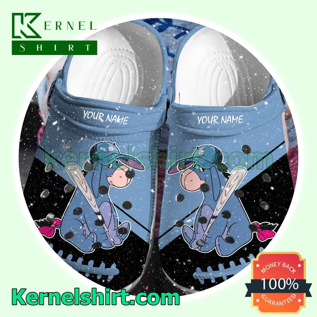 Personalized Eeyore Baseball Clogs Shoes Slippers Sandals