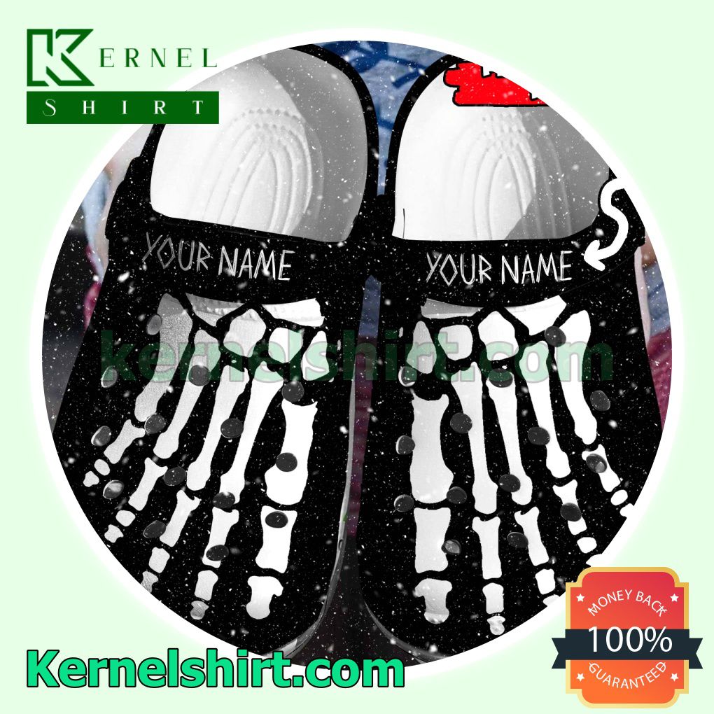 Personalized Halloween Hand Bones Clogs Shoes Slippers Sandals