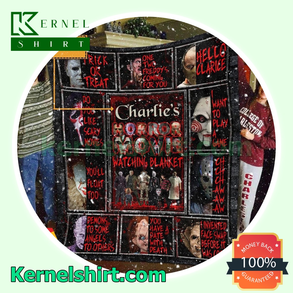 Personalized Halloween Trick Or Treat Horror Movie Fleece Throw Blanket