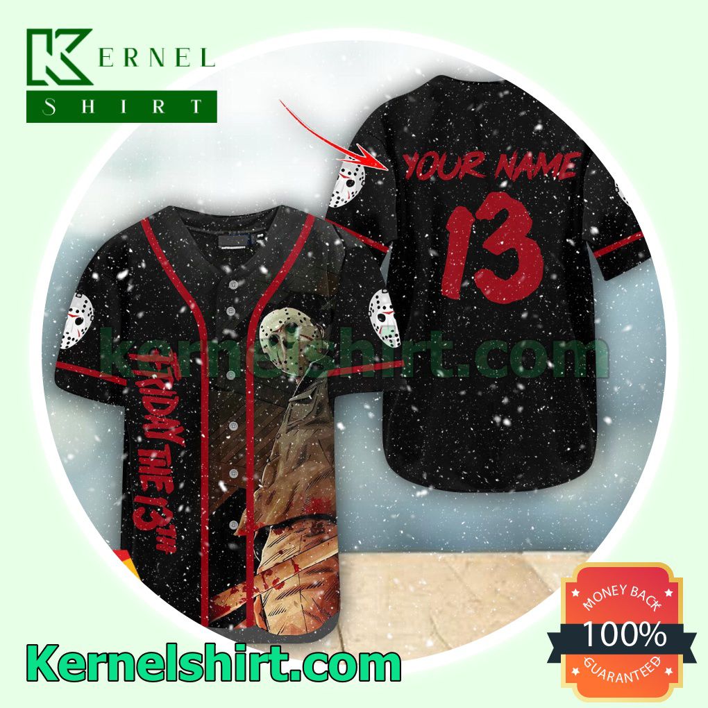 Personalized Happy Halloween Jason Voorhees Custom Baseball Jersey