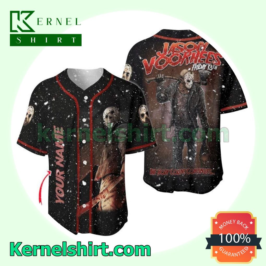 Personalized Horror Jason Voorhees Friday The 13th Custom Baseball Jersey