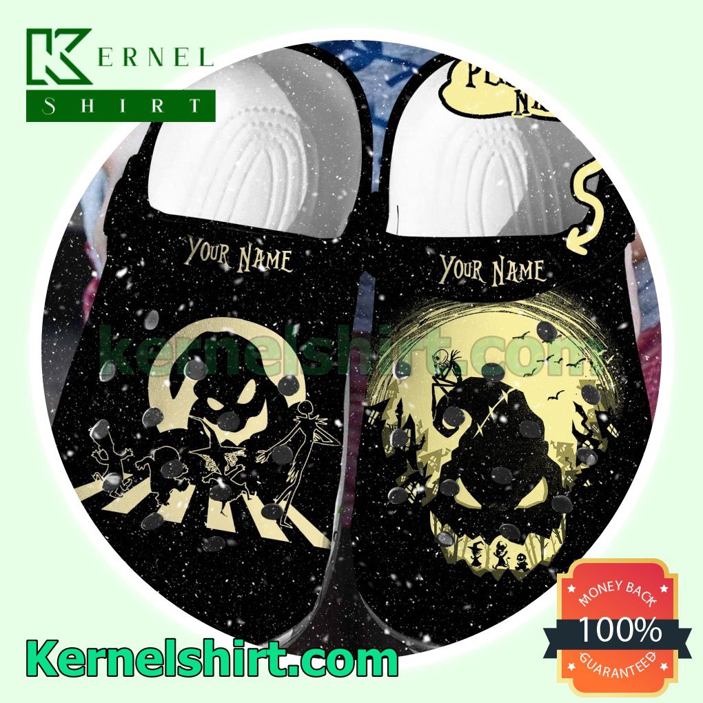 Personalized Jack Skellington Abbey Road Clogs Shoes Slippers Sandals