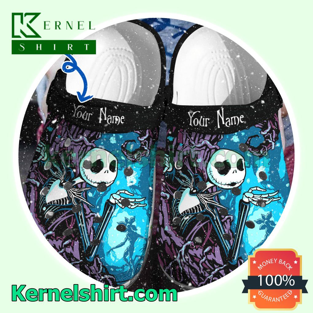 Personalized Jack Skellington Clogs Shoes Slippers Sandals