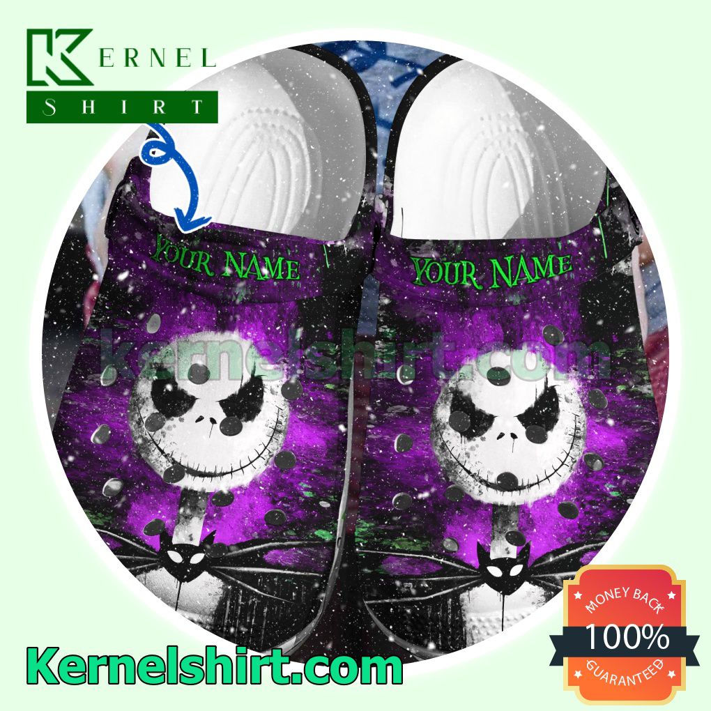 Personalized Jack Skellington Halloween Clogs Shoes Slippers Sandals