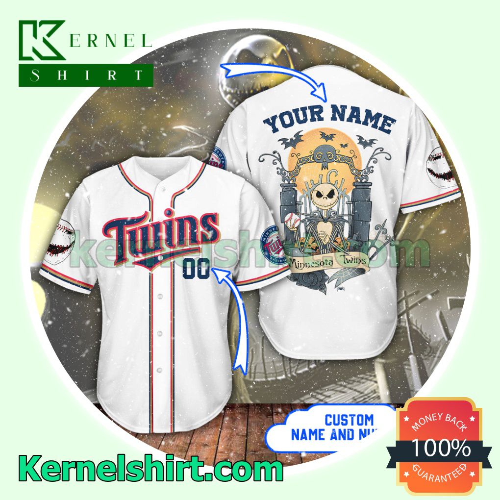 Personalized Jack Skellington Minnesota Twins Button Down Shirts