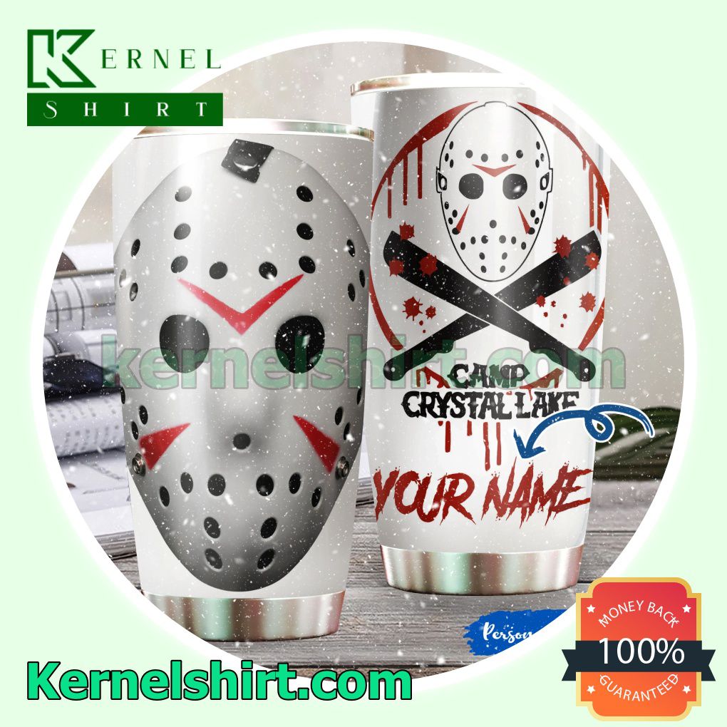 Personalized Jason Voorhees Camp Crystal Lake Tumbler Cup