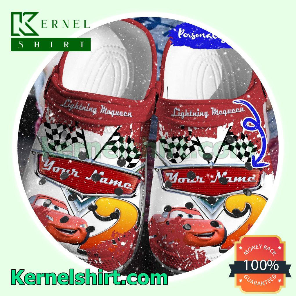 Personalized Lightning Mcqueen Clogs Shoes Slippers Sandals